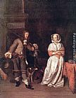 Gabriel Metsu Famous Paintings - The Hunter's Gift